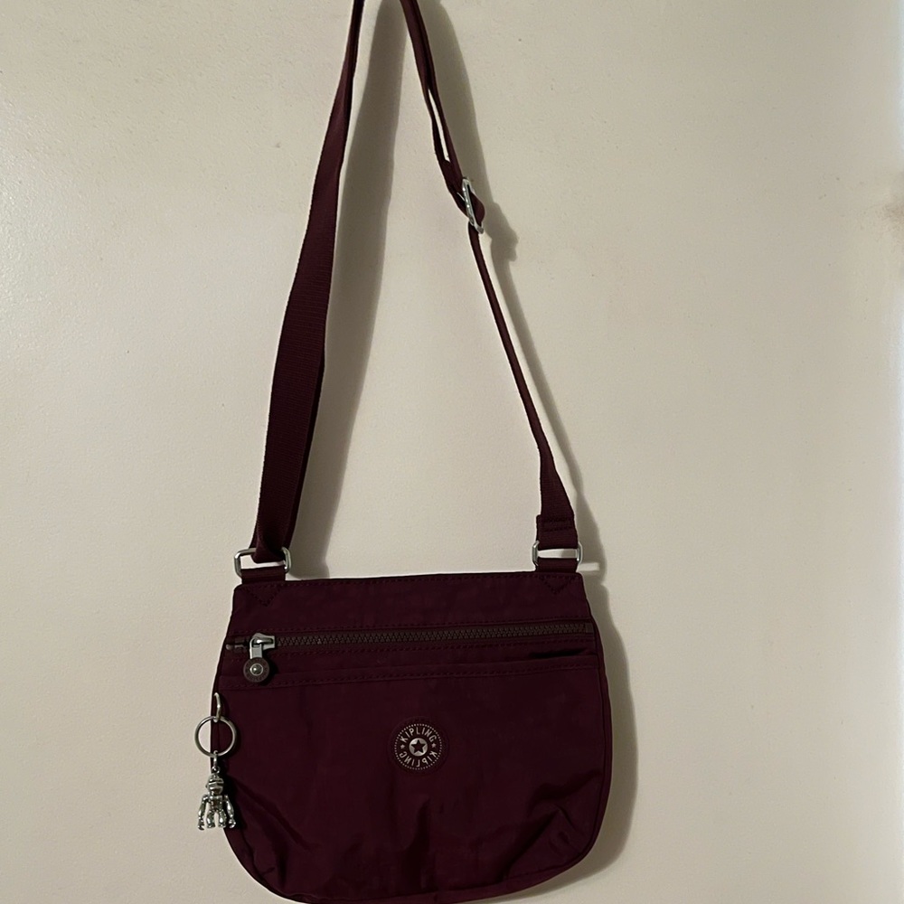Burgundy Kipling Crossbody Bag